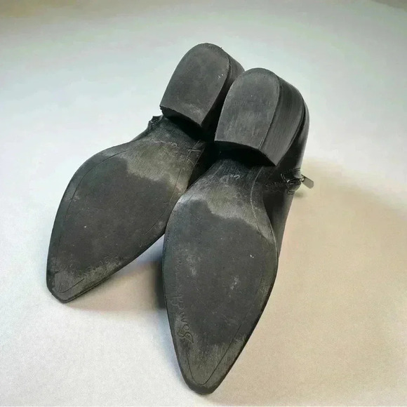 Sam Edelman Women's Leather Pointed Block Heel Ankle Booties Black Sz 6.5 Lk new - Picture 8 of 12